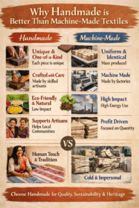 handmade vs machine-made textiles by Fabfusion