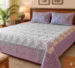 Hand block printed bedsheet by Fabfusion