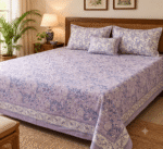 Hand block printed bedsheet by Fabfusion