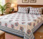 Hand block printed bedsheet by Fabfusion