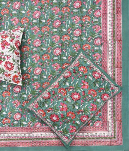 Fabfusion hand block printed bedsheet