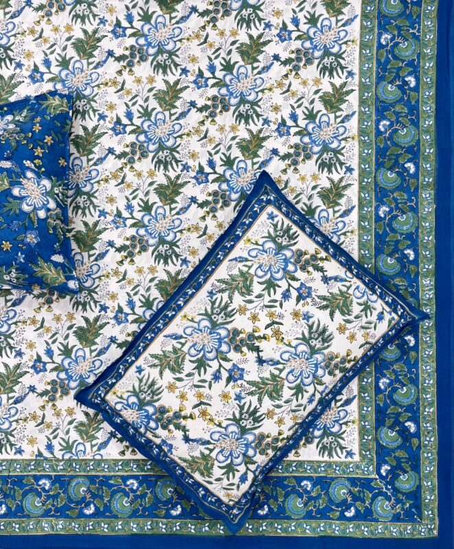 Fabfusion hand block printed bedsheet