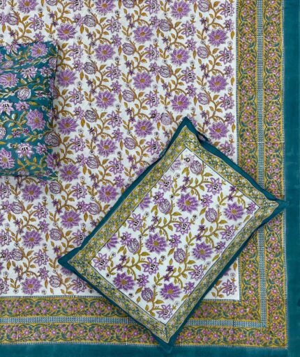 Fabfusion hand block printed bedsheet