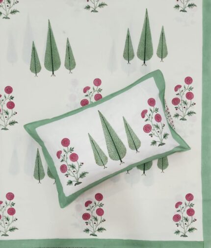 Fabfusion hand block printed bedsheet