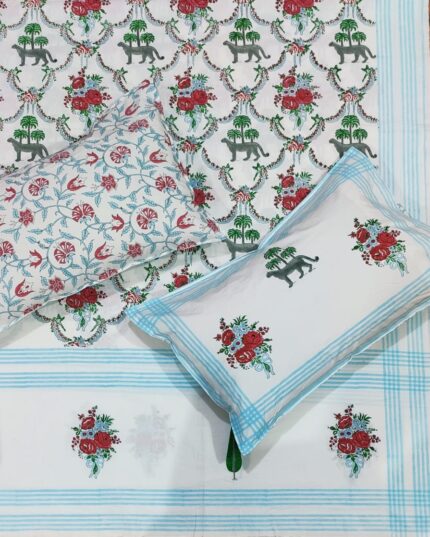 Fabfusion hand block printed bedsheet