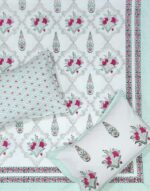 Hand block printed bedsheet by Fabfusion
