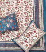 Hand block printed bedsheet by Fabfusion