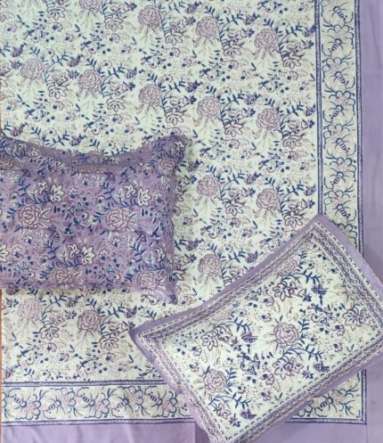 Fabfusion hand block printed bedsheet