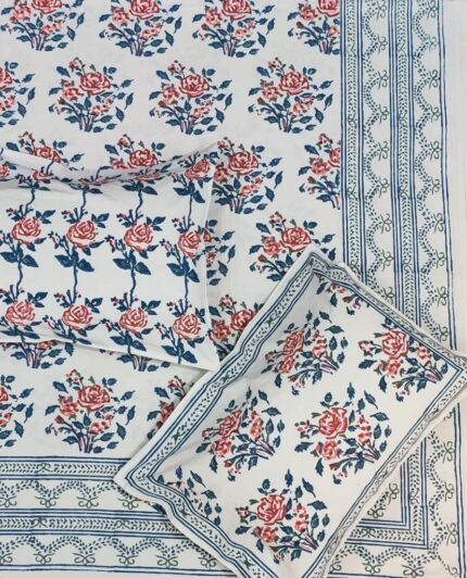 Fabfusion hand block printed bedsheet
