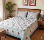 Hand block printed bedsheet by Fabfusion