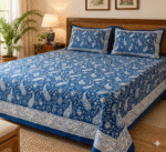 Hand block printed bedsheet by Fabfusion