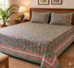 Hand block printed bedsheet by Fabfusion