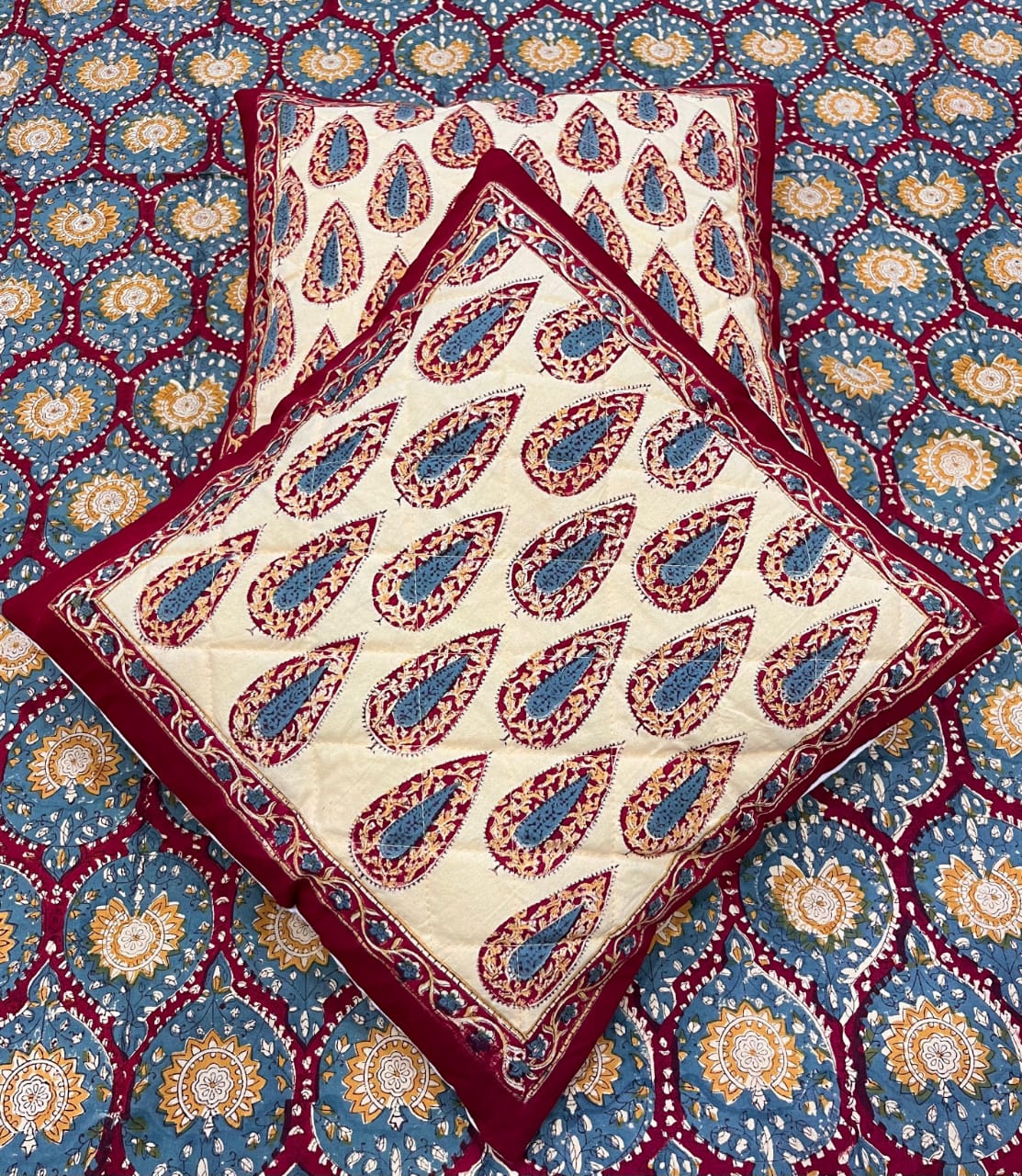 Fabfusion handblock printed cushion covers Fabfusion handblock printed cushion covers