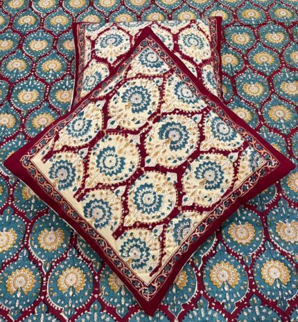 Fabfusion handblock printed cushion covers