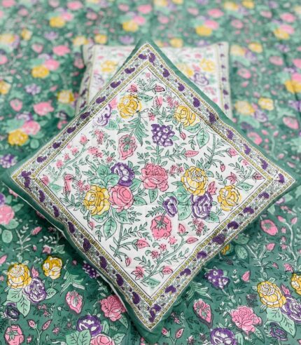 Fabfusion handblock printed cushion covers