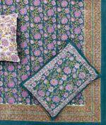 Hand block printed bedsheet by Fabfusion