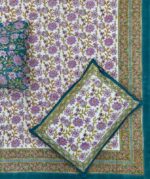 Hand block printed bedsheet by Fabfusion