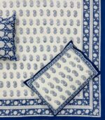 Hand block printed bedsheet by Fabfusion