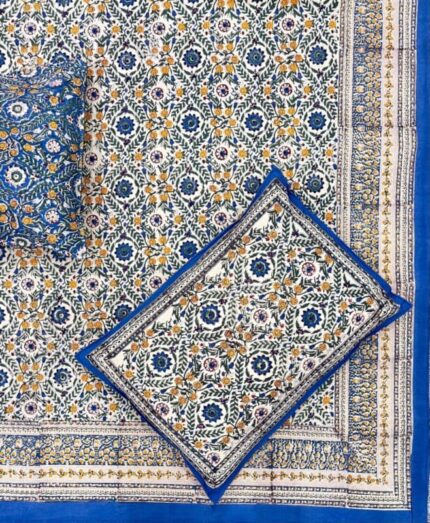 Hand block printed bedsheet by Fabfusion