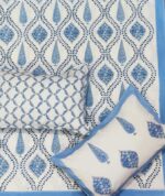 Hand block printed bedsheet by Fabfusion