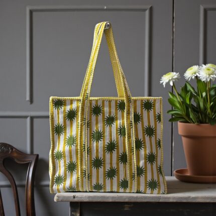 Jaipuri Handblock Printed Fabric hand Bag By Fabfusion