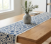 Hand block printed table runner by Fabfusion